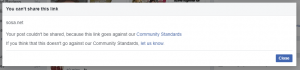 Facebook being mean